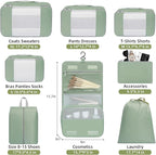 BAGAIL 6 Set/8 Set/10 Set Packing Cubes Various Sizes Packing Organizer for Travel Accessories Luggage Carry On Suitcase
