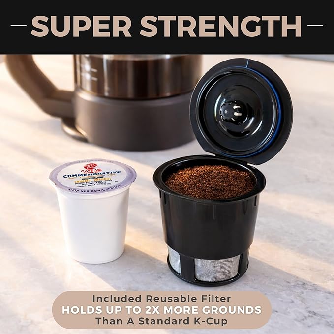 VINCI Micro Café Smallest Single-Serve Glass Coffee Brewer | Compatible with K-Cups, Pods & Ground Coffee | Enclosed & Circle Flow Brewing for Hotter, Richer Flavor | Brews 4oz to 20oz (Black)