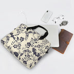 Goth Bat Flower Laptop Case 15.6 inch Computer Bag Waterproof Laptop Briefcase Laptop Bag for Women & Men