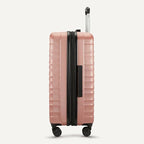 Amazon Basics 21" Hardside Carry-On Luggage with Multi-directional Wheels, Expandable for Up to 25% More Space, Scratch-Resistant Surface, Rose Gold