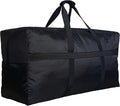 Extra Large Storage Duffle Bag with Zippers and Handles, Big Foldable Duffle Bag for Travel Black 80L