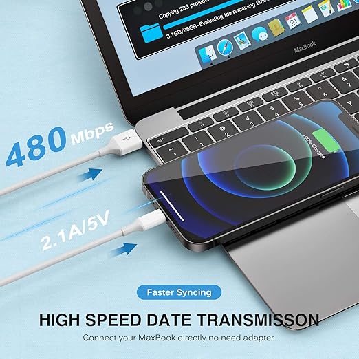 iPhone Charger,[Apple MFi Certified] Fast iPhone Charger 2PACK 6FT Lightning Cable Cord Fast Charging Dual 2 Port Plug USB Wall Charger Compatible with iPhone 14 13 12 11 Pro Max XS XR X 8 Plus 7 iPad