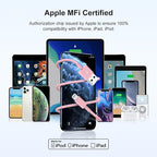 [ Apple MFi Certified ] iPhone Charger 3ft, Lightning to USB Cable 3 Feet, Fast Apple Charging Cable Cord 3 Foot for iPhone 14 Pro Max/13 Pro Max/12 Mini /11 Pro/11/XS/XR/8/7/6s/6/5S/iPad/Air.