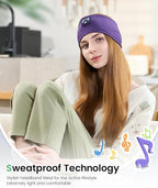 Perytong Sleep Headphones Bluetooth Headband - Yoga, Unisex, with Immersive Stereo Sound, 10 Hours Battery, Comfy Headband Material