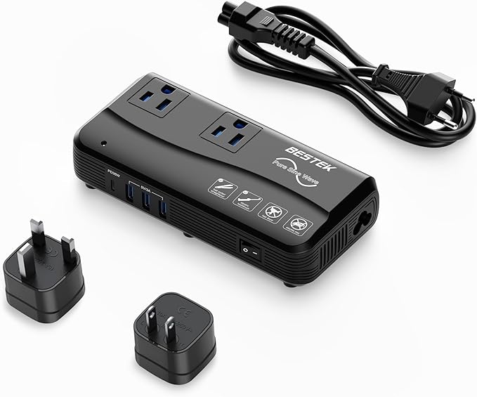 [Pure Sine Wave] BESTEK 600W Voltage Converter 220v to 110v, with PD35W Port Power Converter Adapter Combo for International Travel Overseas in European/UK/Ireland/Australia and More