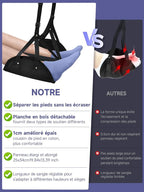Airplane Foot Hammock Moman Portable Foot Rest for Air Travel Essentials 2 Pack with Upgrade Comfort Leg Hammock Pad Cotton for Long Flight Car Drive Office Under Desk Pie-Resto-Hamaca-Avión-Viaje