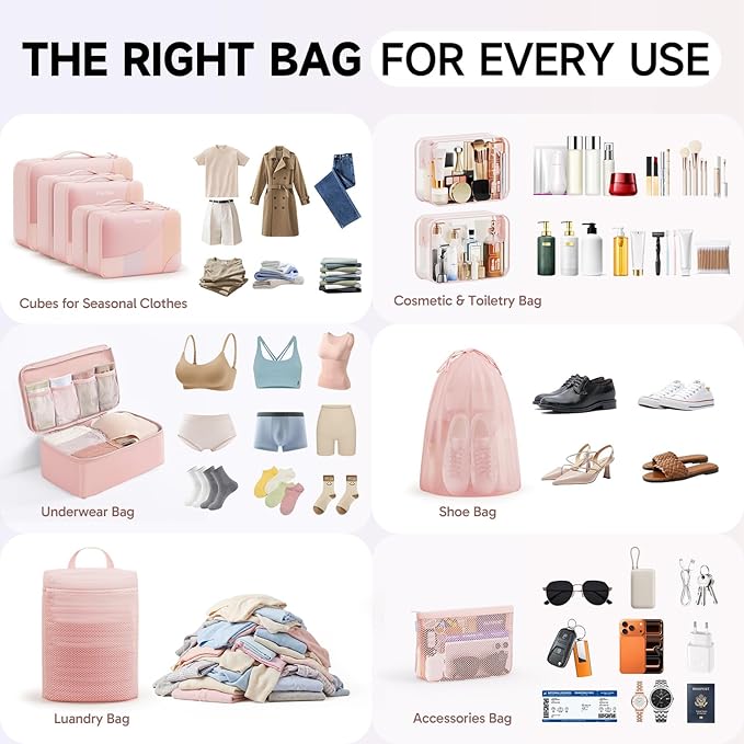 11 Set Packing Cubes for Travel, Gifts for Women Mom,Anti-Tearing Suitcase Organizer,OlarHike Vacation Essentials & Accessories for Cruise Ship