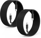 2Pack Black Fast Charger Cable 10ft [Apple MFi Certified], USB Type C to Lightning Cable 10 Foot for Apple iPhone 14/13 12 11 Pro XR XS Max X 8 Plus