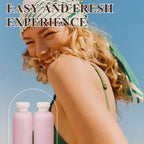 ASEVAT 6.7oz 4Pcs Plastic Refillable Travel Shampoo & Conditioner Bottles With Flip Cap