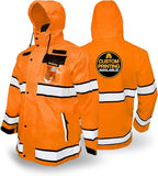 KwikSafety - Charlotte, NC - TORRENT Rain Jacket & Trench Coat ANSI OSHA Class 3 High Visibility Jacket Hi Vis Rain Gear