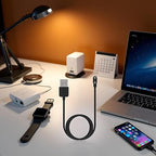 Jinshining Black Compatible with Da Fit Smart Watch Charger, Replacement USB Charger Cable 3.3 Ft Charging Cord for Smart Watch with Da Fit App,Smartwatch Cables and Chargers，Smartwatch Accessories