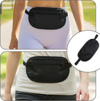 Money Belt for Travel, Hidden Waist Pouch, Travel Hidden Wallet, Waterproof Waist Bag, Anti-Theft Passport Fanny Pack for Men and Women (Black)