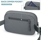Fanny Pack for Women Men, Waterproof Belt Bag with Adjustable Strap & Back Anti-Theft Zipper Pocket, Lightweight Crossbody Bag for Travel, Workout, Running (8.Grey upgrade)