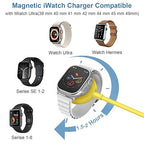 Fast Charger for Apple Watch Charger, 3.2FT Wireless Fast Charging Cord with Wall Chargers Plug Block Compatible with Apples Watchs Series 10/9/8/7/SE/6/5/4/3/2/1（Yellow）