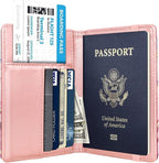 Passport Holder Cover,Traveling Passport Case Glitter Cute Passport Wallet for Women Watercolor Pink