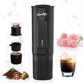 H02PRO Travel Coffee Maker, Portable Espresso Machine for Camping, 20 Bar Mini Coffee Maker Compatible with NS Capsule & Ground Coffee, Battery Operated Self-heating Car Coffee Machines for Travel