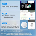GPS Tracker for Vehicles No Subscription,Real Time Car Locator,Magnetic Anti-Theft Vehicle Tracking Device Work with Apple Find My(iOS Only) for Cars,Kids,Elderly,Pets,Wallet,Luggage (Black,1PCS)