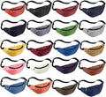 Saintrygo 20 Pcs Neon Fanny Pack Bulk, 90s 80s Fanny Pack Adjustable Waist Bags, Vintage Bag, Oxford Cloth for Workout Traveling Running Bachelor Party Favors Women Men(Dark Color)