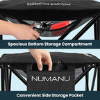 NUMANU 2-Pack Oversized Padded Camping Stool for Adults, Thick Padded 18.5" Heavy Duty Outdoor Camp Chairs with Anti-Slip Feet & Carry Bag, Folding Ottoman Foot Rest for Travel, Max 500lbs