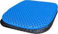 Large Gel Seat Cushion for Long Sitting With Non-Slip Cover,Soft & Breathable,Chair Cushion,Car seat Cushion,Office seat Cushion,Seat Cushion for Desk Chair,Wheelchair Cushion (Blue, Large Size)
