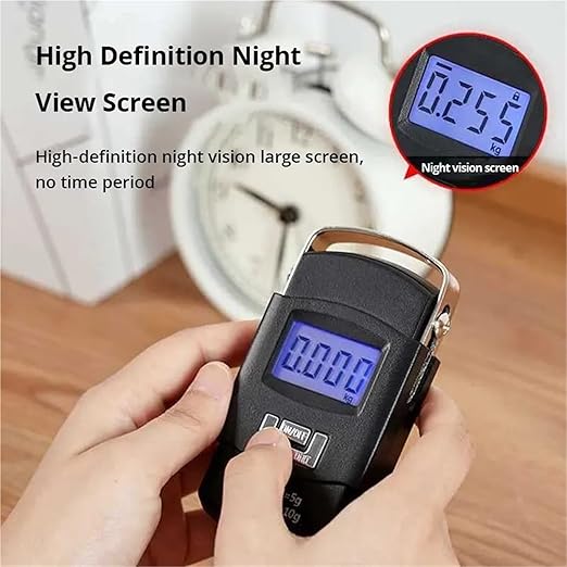 Luggage Weight Scale, Black 50kg Portable Electronic Portable Luggage Scale LCD Digital Display Screen Express Delivery Scale Hook Mini Scale,for Travel
