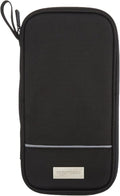 Amazon Basics RFID-blocking Passport Wallet, Passport Holder for Travel, 100% Nylon Material with Durable Zipper Closure, Zippered Pockets, Slots for Cards, 10"x5", Black, Solid