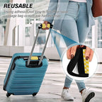 2Pcs Luggage Handle Wrap Suitcase Identifier Handle Covers Tags Soft Travel Bags Luggage Handle Gripper Accessories for Airplane Flying Checkered Yellow