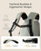 LOVEVOOK Laptop Backpack Women/Men with 40oz Cup Holder Buckle Strap, 15.6 Inch Tech-Ready Work Backpack, TSA-compliant for Travel & College with Versatile Mesh Pocket, Sage Green