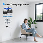 2 Pack 200W USB C Charger Block, Foldable 4-Port GaN5 Super Fast Charger USB C, Dual 65W Type C Charging Block, Laptop Fast Charging Adapter for MacBook Pro/Air, iPad, iPhone, Samsung Galaxy Black