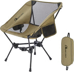 MOON LENCE Portable Camping Chair Lightweight Foldable Chair - The 4th Generation Portable Folding Chair - Compact, Ultralight Folding Chairs for Hiking Mountaineering Beach