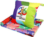 3 in 1 Travel Pillow Blanket Set with Removable Flannel Blanket Throw,Hand Warmer Pockets,Pillow (Color3, 50in*60in)