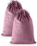 FantasyLife Shoe Bags for Travel, Washable Dust Bags for Storage & Packing, Flannel Shoe Pouch with Drawstring Closure for Purses, Handbags, Shoes & Toys (2, Parfait Pink, 17.3"x12.6")