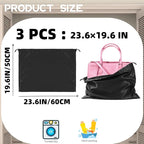 3 Pack Purse Dust Bags for Storage, Silk Dust Bags for Handbags, Dust Covers With Drawstring for Purse Shoes Boots