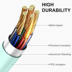 FUPYWP Car iPhone Carplay Cable, Car Charger Cord, USB A to Lightning Cable Fast Charging & Data Transfer for iPhone 14/13/12/11 Pro Max XR XS X 8 7 6 Plus SE Tangle-Free,3ft Green