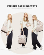 LOVEVOOK Laptop Backpack for Women, 15.6 Inch Work Laptop Bag with USB Port, Fashion Teacher Nurse Backpack Purse, Waterproof Travel Computer Backpack with Organizer Bag, 2PCS