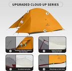 Naturehike Cloud Up Tent, Lightweight Backpacking Tents, Waterproof Ultralight Tent for Camping Hiking Backpacking