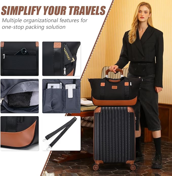Cosbarn Luggage Sets 5 Piece Suitcases with Wheels, Suitcase Set ABS Hard Case Luggage with TSA Lock Spinner Wheels Durable Travel Luggage