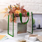 Eccliy 30 Pack 12x12x6 Inch Clear Tote Bag Stadium Approved Bulk Plastic Beach Tote Gift Bag with Handle for Gym Sports | 30 Pack, 12x12x6 Inch, Stadium Approved, Bulk, with Handle, Tote Gift Bag