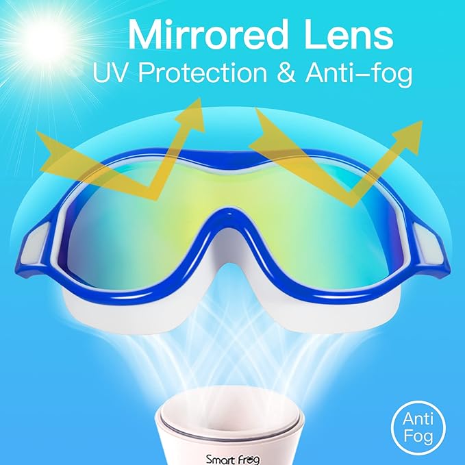 Swim Goggles No Leaking Anti-Fog Pool Goggles Swimming Goggles for Adult Men Women Youth, UV Protection 180° Clear Vision
