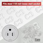 15-Pack Loose Outlet Fix Plug - Ensure Secure Connection for Power Plugs - Socket Extender Prevents Loose Socket Issues - Easily Fix Loose Outlets - Won't Fall Out or Cut Off Electricity