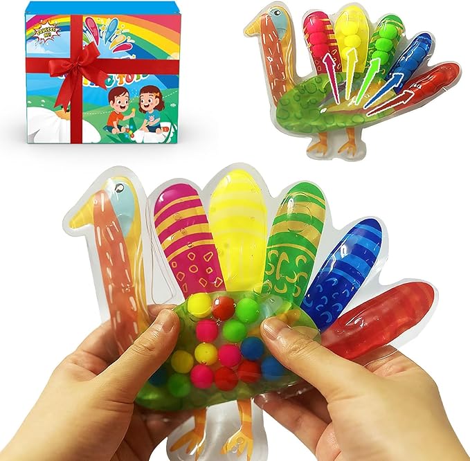Color Sorting Toys for Toddlers, Easter Basket Stuffers, Squeeze Sensory Fidget Toys, Fine Motor Skills Toy, Montessori Learning Toys for Preschool Learning Activitie, Sensory Toy for Kids 3+ & Adults