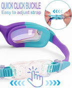 Aegend Swim Goggles for Kids Youth 3-14 Anti-Fog Anti-UV Comfort Fit Goggles for Swimming