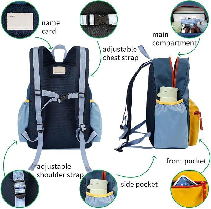 12 Inch Toddler Backpack for Boys Girls 2-4, School Mini Backpack for Travel, Small Kids Child Backpacks, Preschool Kindergarten Elementary Toddler Bag, Small