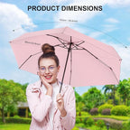Compact Travel Umbrella with Case - Mini Umbrella for Purse, Small Lightweight &Tiny Design Perfect for Parasol Outdoor Sun&Rain Umbrellas