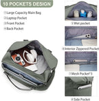 HYC00 Travel Duffel Bag,Carry-on Overnight Weekender Bags for Women,Sports Tote Gym Bag with Wet Pocket