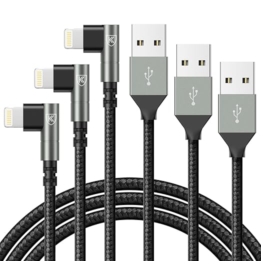 iPhone Charger 10FT,3Pack 90 Degree Charging Cable, [Apple MFi Certified] Long Lightning Cable Fast Charging Cord Compatible for iPhone 14/13/12/11/Pro/Max/Mini/X/Plus/8/7/6/5S/SE/Plus/iPad