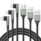 iPhone Charger 10FT,3Pack 90 Degree Charging Cable, [Apple MFi Certified] Long Lightning Cable Fast Charging Cord Compatible for iPhone 14/13/12/11/Pro/Max/Mini/X/Plus/8/7/6/5S/SE/Plus/iPad