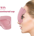 Sleep Eye Mask for Men Women, Sleeping Mask for Side Sleeper, Travel Blackout Night Blindfold Eye Shade Cover with Adjustable Strap (Pink)