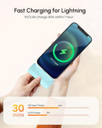 Little Blue Power Bank Battery Charger for iPhone 11 Pro, 4800mah Portable Charger Ultra-compact External Battery for Lightning Port, Mini Power Charger ompatible With iPhone 14/13/12 pro max/6s/6/7/8