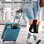 DOMIKING Amy Green Luggage Handle Wraps for Suitcase Luggage Identifier Soft Luggage Tags Grip for Travel Bag Suitcase Luggage Covers Wraps Travel Accessories, 2 Pack